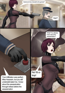 [King] Female_Assassin_in_Stockings_Restrains_Trap_to_Escape page 4