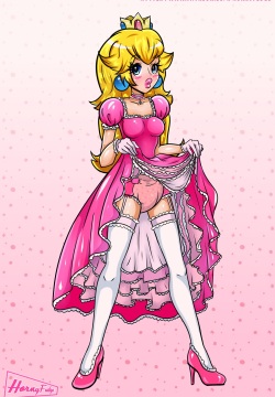 Princess Peach + diaper + chastity