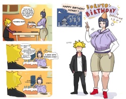 Boruto's birthday by Doragona twitter