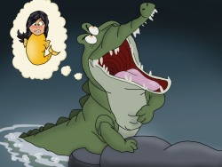Female!Captain Hook VS Crocodile artworks by MsHook/IndecentLasses
