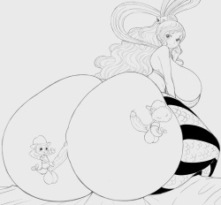 [Thanuki] Shirahoshi Butt (One Piece) page 4