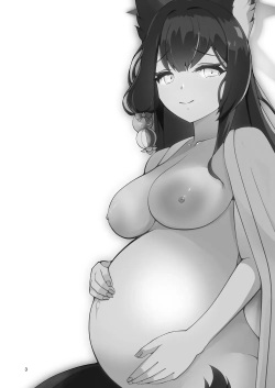 [Magical Kagechousukashi (Kagechosukashi,)] Ringetsu Ecchi de Wakamo mo Aka-chan mo Aishichau Hon | 만삭 엣찌로 와카모도 아기도 사랑해 버리는 책 (Blue Archive) [Korean] [Digital] page 3