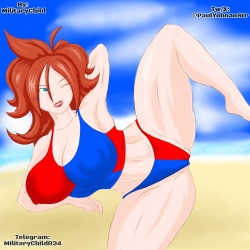 Android 21 in the beach page 3